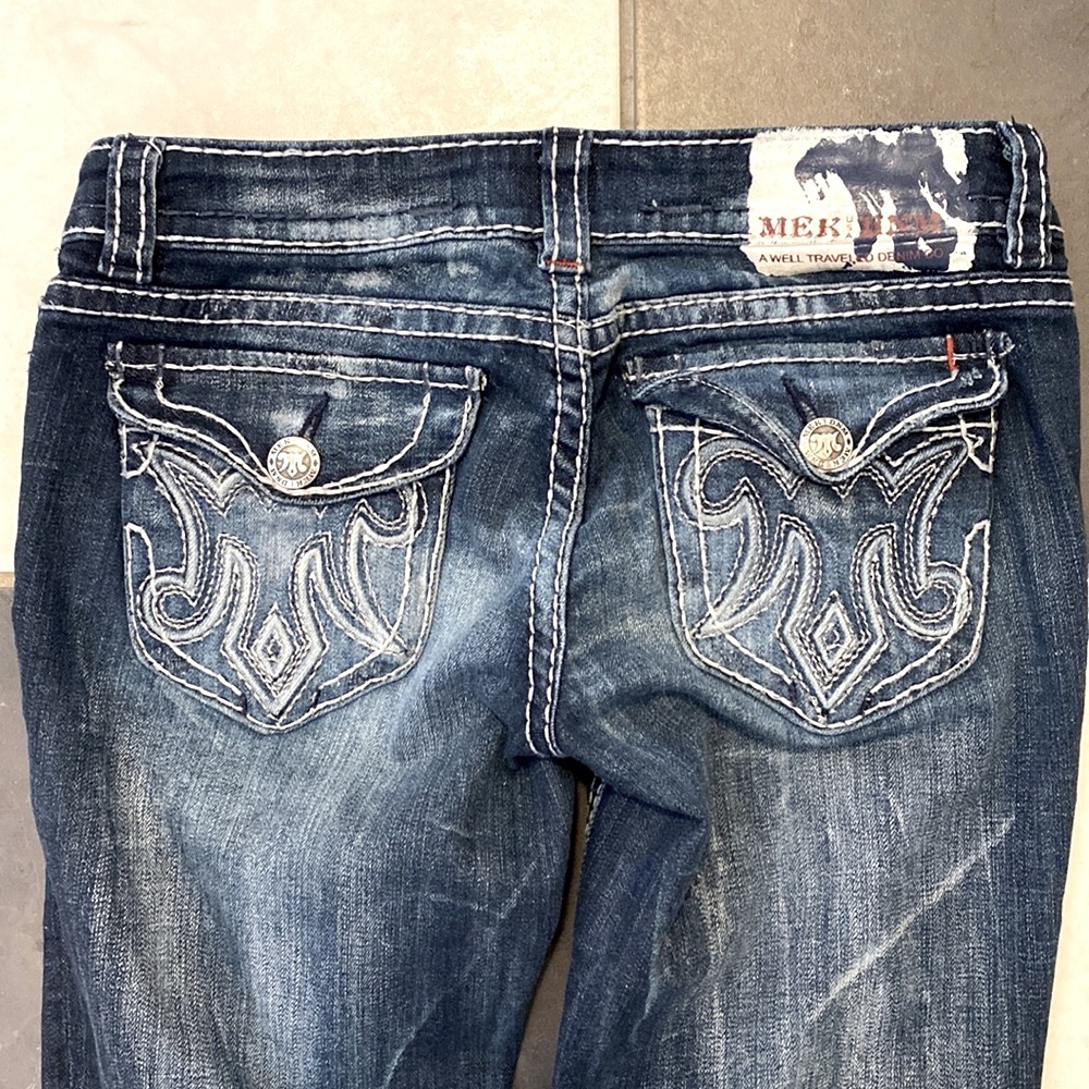 MEK DMN jeans in light wash.  26 x 34